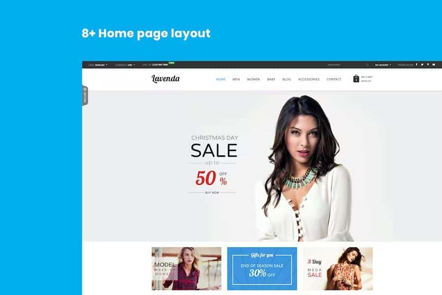 SNS LAVENDA – RESPONSIVE MAGENTO THEME